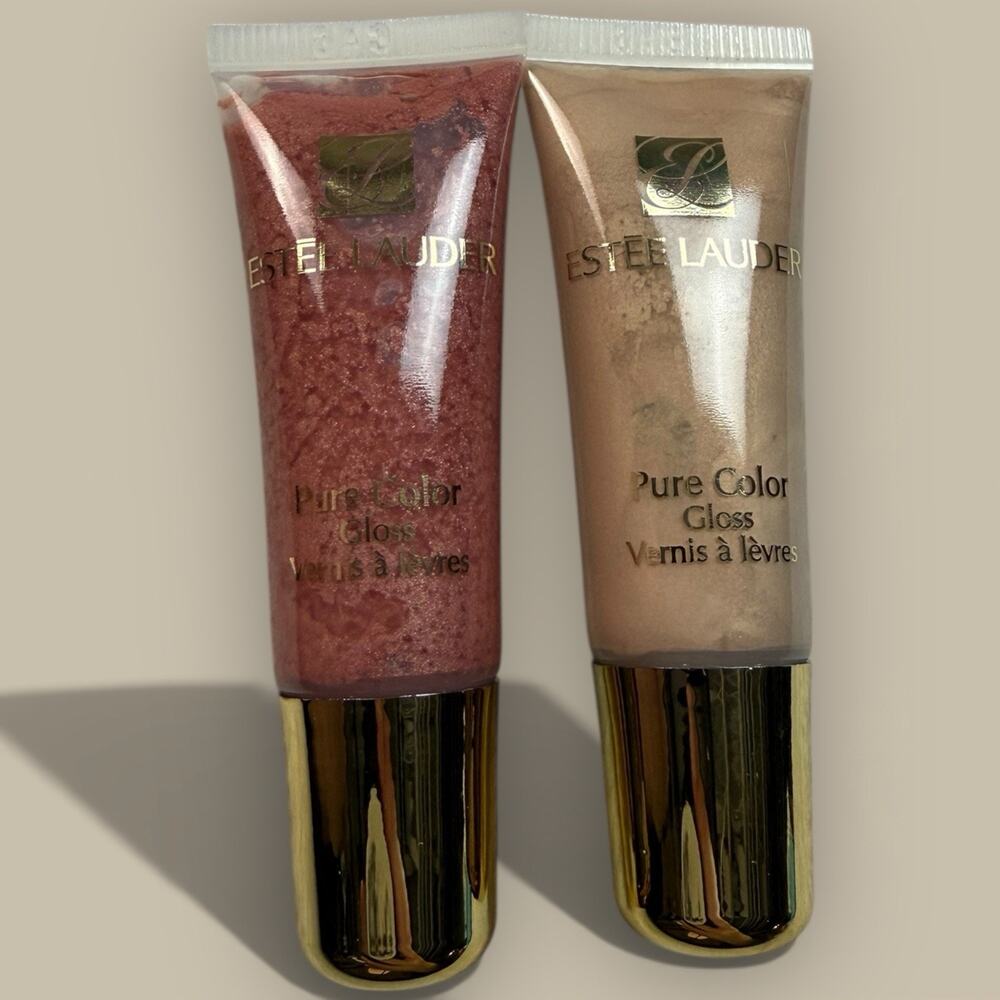 Estee Lauder Pure Color LipGloss Brillantes 25 Praline 41 Pure Platinum .27 Oz